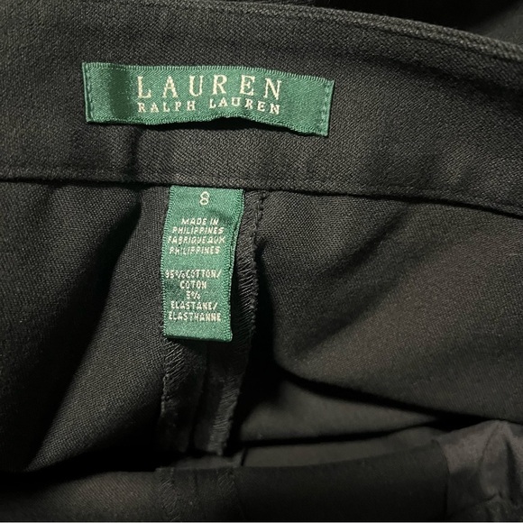 Lauren Ralph Lauren Women Size 8 Side Zip Black Dress Business Cotton Dry Clean - Picture 7 of 9